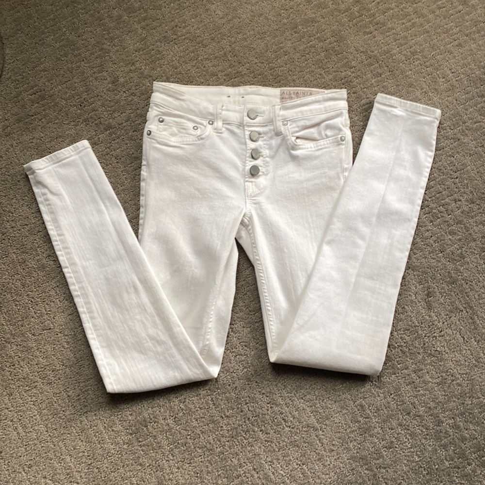 White all saints jeans
